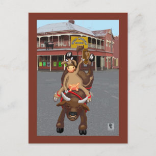 Ride em cowgirl vykort