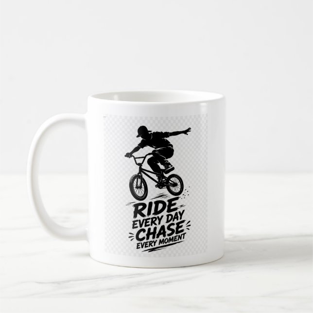 Ride Every Day-design Kaffemugg (Vänster)