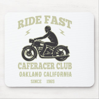Ride Fast Café Racer Klubb Anpassad Musmatta