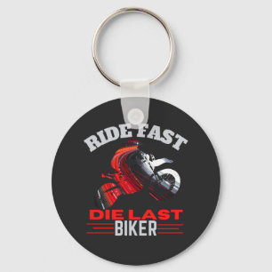 Ride Fast Die Förra Bikerna T-Shirt Nyckelring