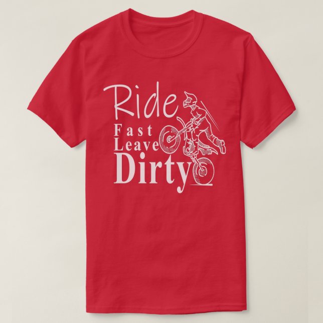 Ride Fast Lämna Dirty Youth smutt track motocross  T Shirt (Design framsida)