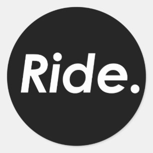 Ride. Fäst Runt Klistermärke