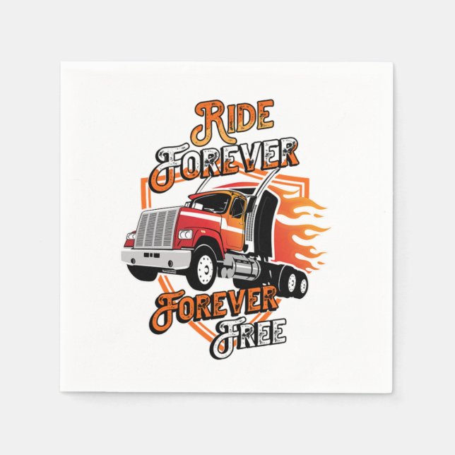 Ride Forever Coola Driver Lastbil Gift Pappersservett (Framsidan)