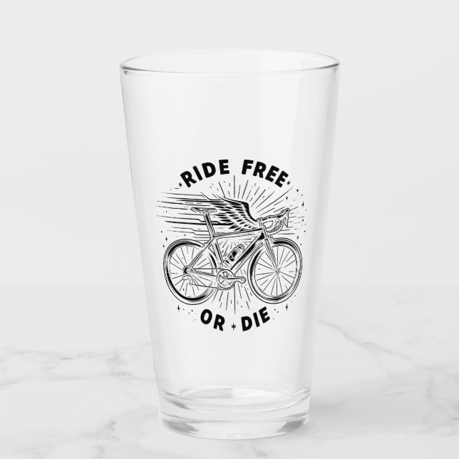 Ride Free eller dö cyklande Glaskopp (Framsida)