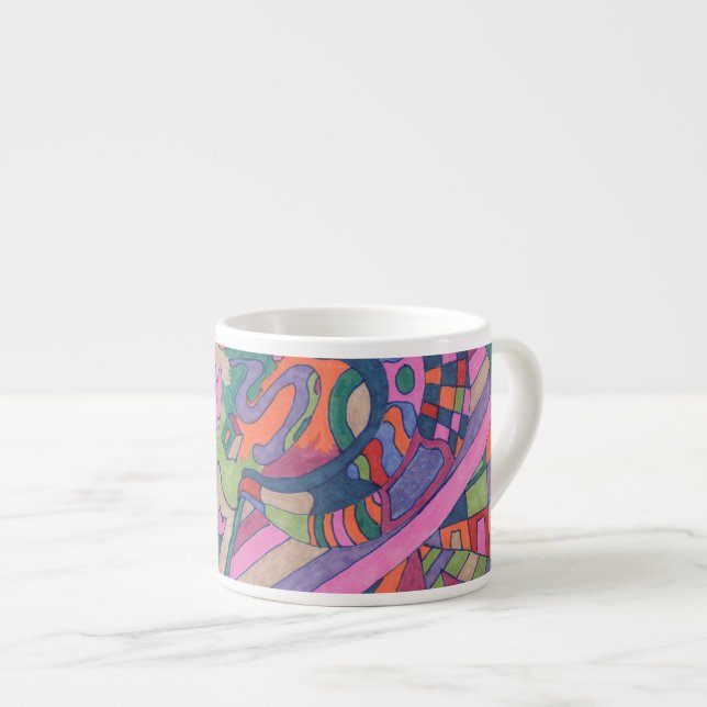 Ride Groovy Rainbow, abstrakt Espressomugg (Framsida höger)