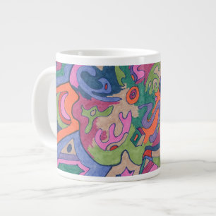 Ride Groovy Rainbow, abstrakt Jumbo Mugg