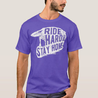 Ride Hard eller Stanna hemma-motocross Dirt Bike T Shirt