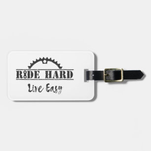 Ride Hard Live Easy Cycling Bagagebricka