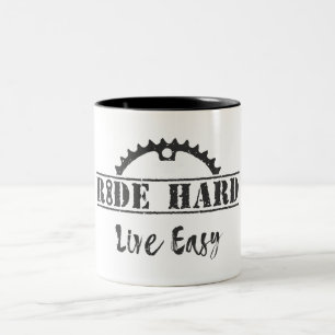 Ride Hard Live Easy Cykling Två-Tonad Mugg
