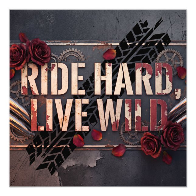 ride hard, live wild fototryck (Framsidan)