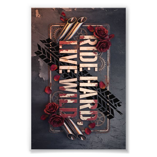 ride hard live wild fototryck (Framsidan)