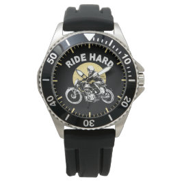 Ride Hard Motorcycle Sunset Rider Armbandsur