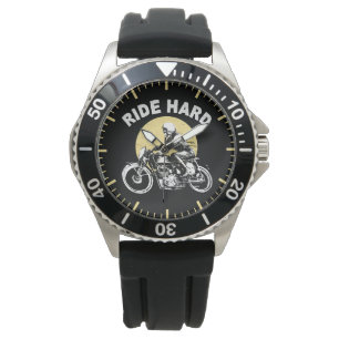 Ride Hard Motorcykel Solnedgång Rider Armbandsur