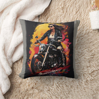 Ride i Stil: Fet Biker Dekorativ kudde" Kudde