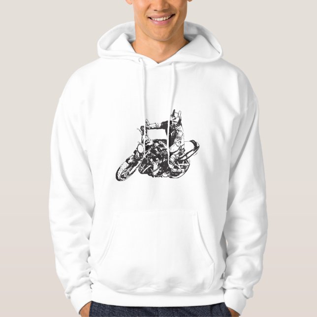 Ride i Stil - Hoodie för motorcykelentusiaster (Framsida)