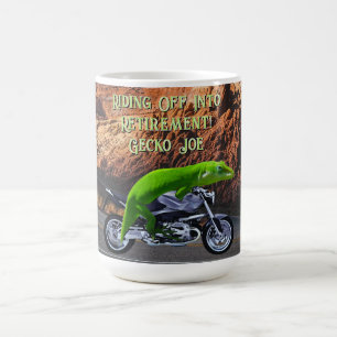 Ride in i Pension Anpassningsbar Gecko motorcykel Kaffemugg