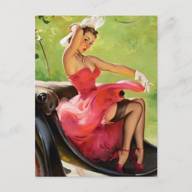 Ride in in the Park Pin Up Vykort (Framsida)