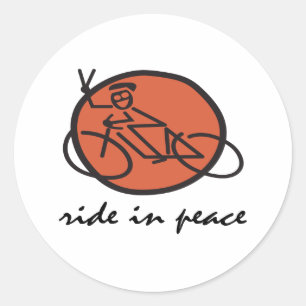 Ride in Peace Runt Klistermärke