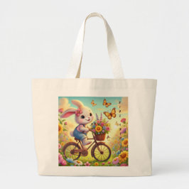 Ride Into Joy - Bunny Bicycle Jumbo Tygkasse