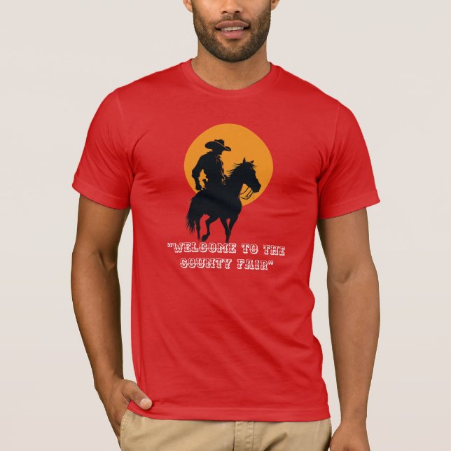 Ride Into the Sunset – Cowboy Silhouette Tee (Framsida)