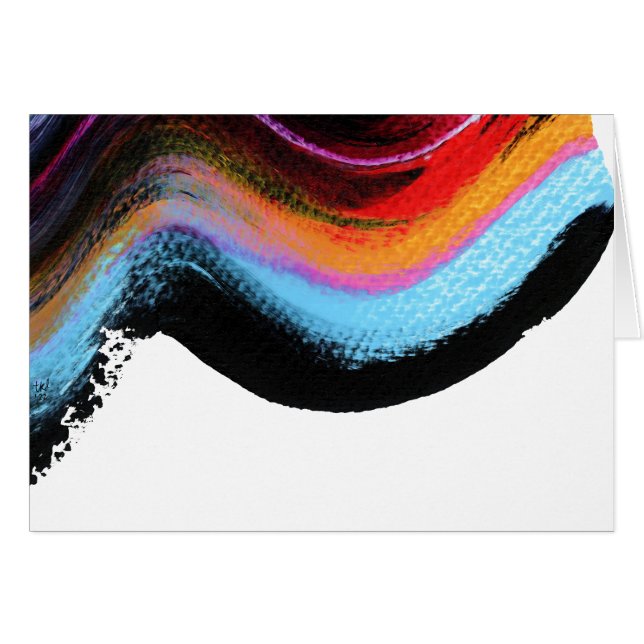 Ride it abstrakt-målning hälsningskort (Framsidan Horizontal)