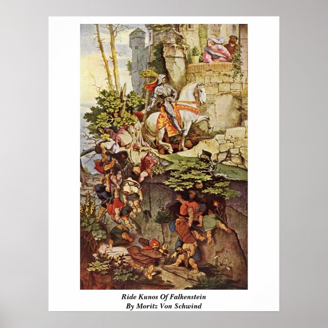 Ride Kunos av Falkenstein av Moritz Von Schwind Poster (Framsidan)