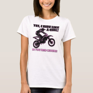 Ride Like A Girl Dirt Bike Motocross T-Shirt blir