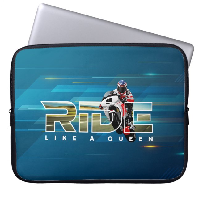 Ride Like a Queen | 15" fodral för bärbar dator (Framsidan)
