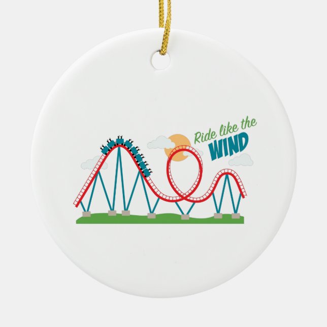 Ride like Vind Julgransprydnad Keramik (Framsidan)