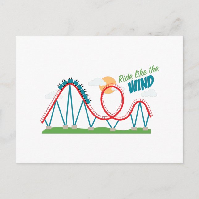 Ride like Vind Vykort (Framsida)