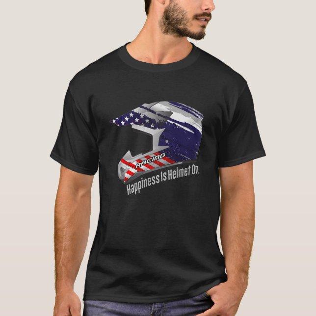 Ride med Joy: Helmet-on Happity T Shirt (Framsida)