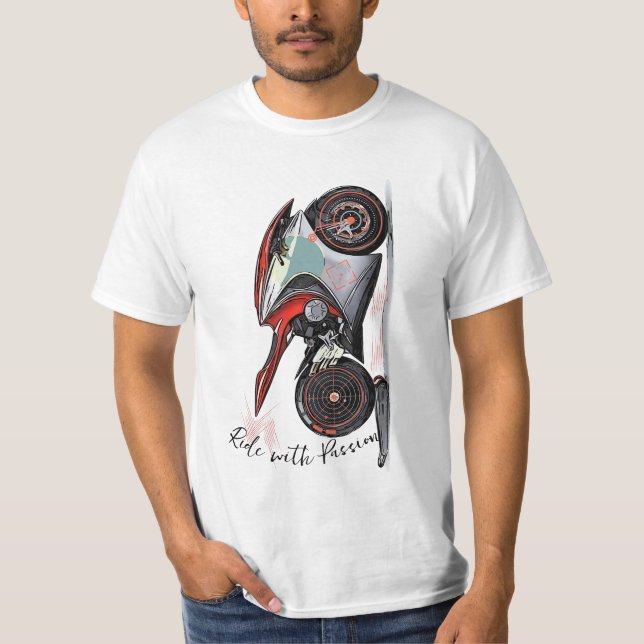 Ride med Passion T Shirt (Framsida)