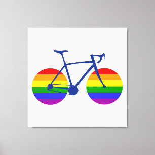 Ride med Pride Bike Canvastryck