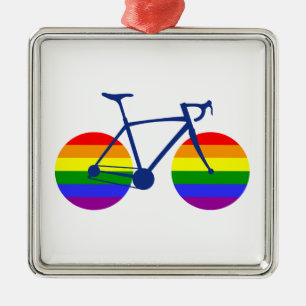 Ride med Pride Bike Julgransprydnad Metall