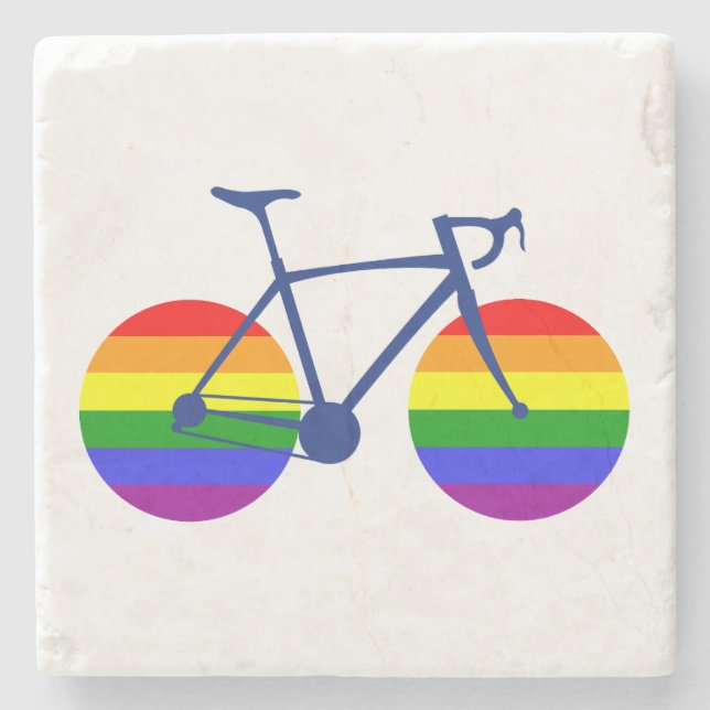 Ride med Pride Bike Stenunderlägg (Framsidan)