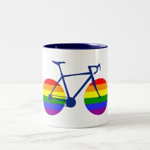 Ride med Pride Bike Två-Tonad Mugg