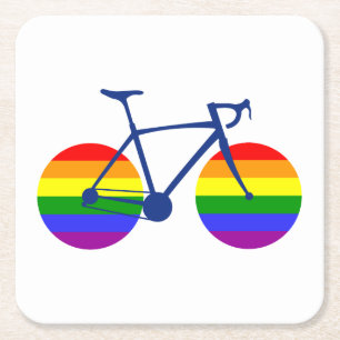 Ride med Pride Bike Underlägg Papper Kvadrat