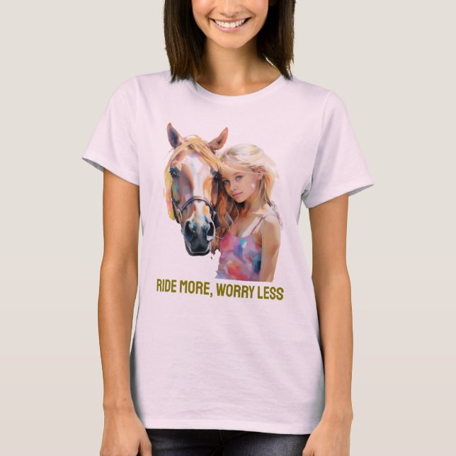 Ride mer oroande mindre - inspirationshämmande ras t shirt (Framsida)