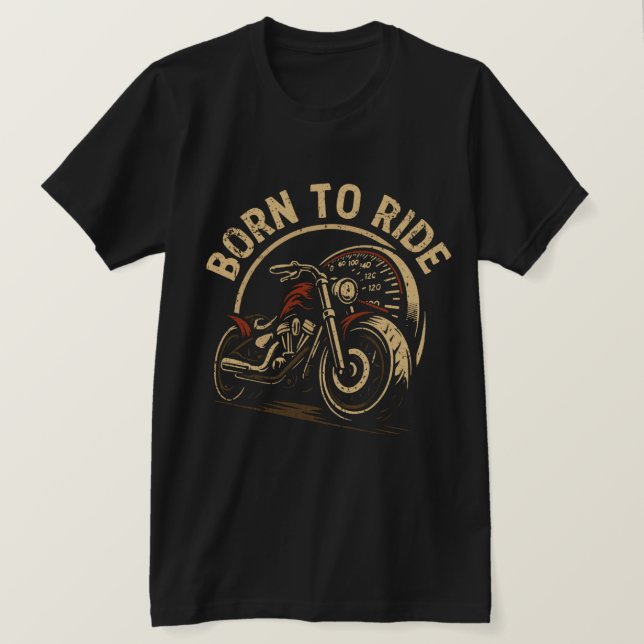 Ride Motorcle T-Shirt - Retro Biker Graphic (Design framsida)