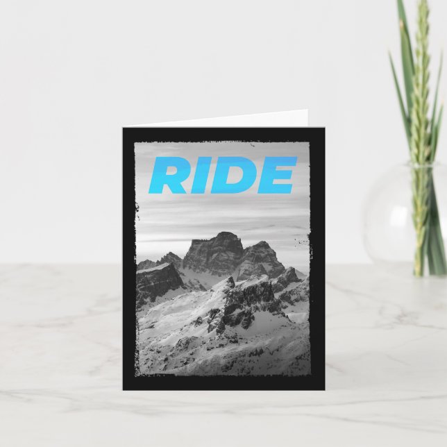 Ride Mountain Snowboard Skiing Snowboarding Ski Do Kort (Framsida)