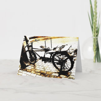 Ride my cycle - sepia retro look kort