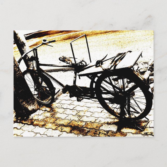 Ride my cycle - vintage vykort (Framsida)