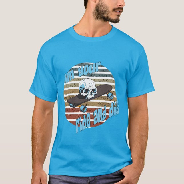 Ride- och Die-Skater T Shirt (Framsida)