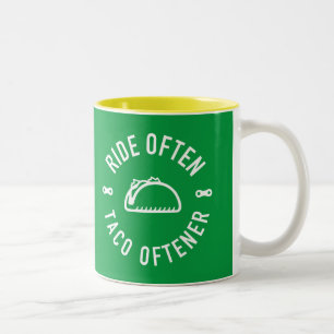 Ride Often Taco Oftener Två-Tonad Mugg