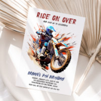 Ride on over Boy Motocross Tävla 7:e Birthday