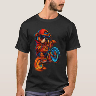 "Ride or Bark – Gangsta Hund på Firewheel Cykel T- T Shirt