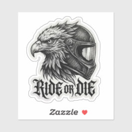 Ride or Die Eagle Biker Hjälm Klistermärke Klistermärken