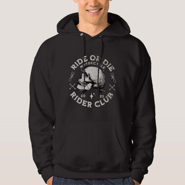 "RIDE OR DIE" hoodie (Framsida)