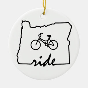 Ride Oregon (cykling) Julgransprydnad Keramik