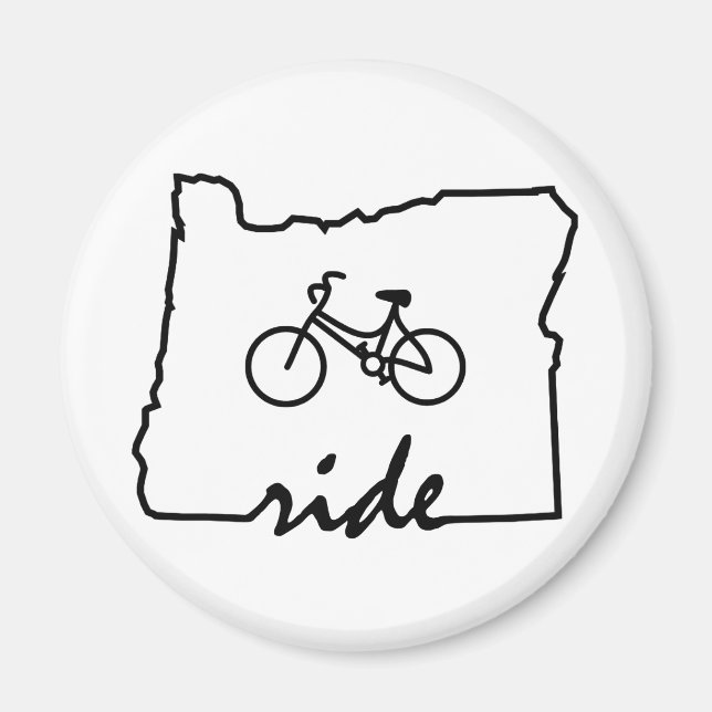 Ride Oregon (cykling) Magnet (Framsidan)